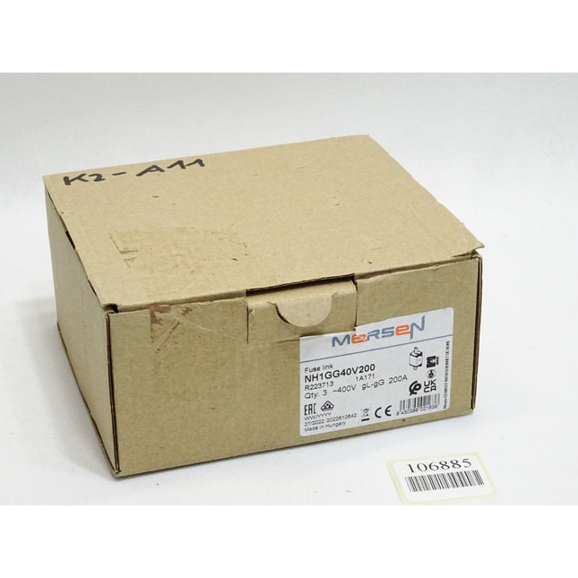 Mersen Sicherungen NH1GG40V200 400VAC gL/gG 200A  Inhalt:2 Stück / Neu OVP - Maranos.de
