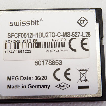 Swissbit B&R CompactFlashCard 512MB 5CFCRD.0512.06 Rev. G0 - Maranos.de