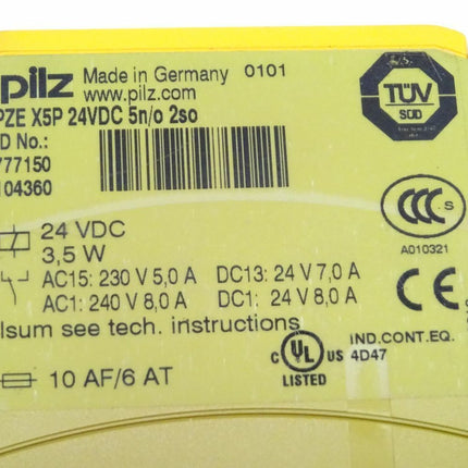 Pilz PZE X5P 24VDC 5n/o 2so / 777150 - Maranos.de