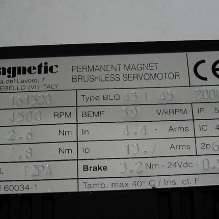 Magnetic Peripherals Servomotor 4500rpm BLQ43L45 BLQ 43 L45 / Neu OVP - Maranos.de