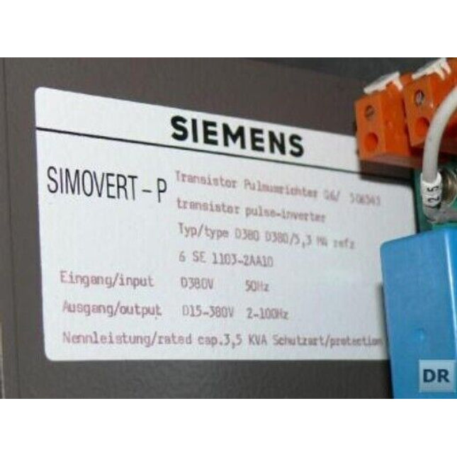 Siemens Simovert-P 6SE1103-2AA10 Transistor Pulsumrichter D380 / 6 SE 1103-2AA1 - Maranos.de