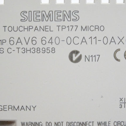 Siemens Backcover Rückschale Panel Touch TP177 Micro 6AV6640-0CA11-0AX0 6AV6 640-0CA11-0AX0 - Maranos.de