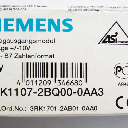 Siemens Analogausgangsmodul 3RK1107-2BQ00-0AA3 Neu OVP versiegelt - Maranos.de