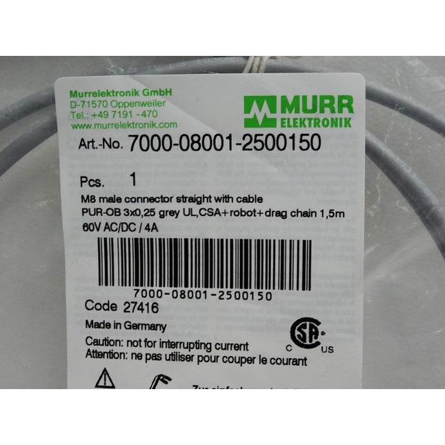 Murr Elektronik Kabel 1.5m 7000-08001-2500150 / Neu OVP - Maranos.de