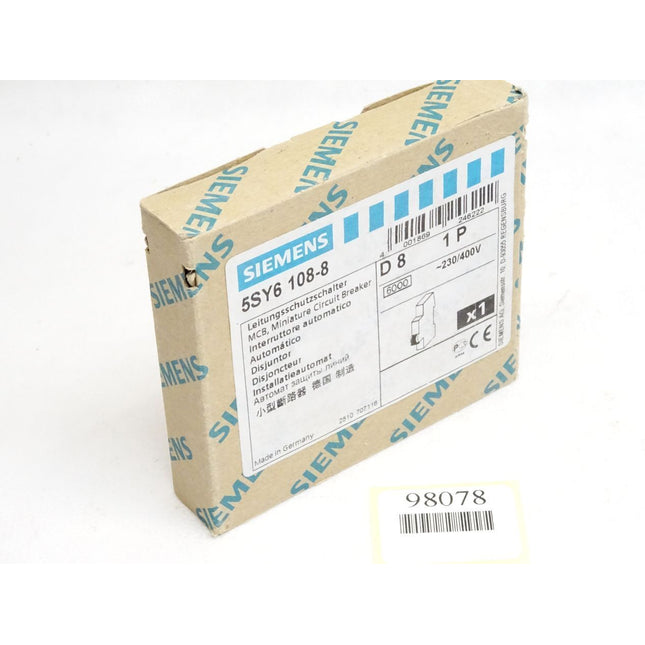 Siemens 5SY6108-8 Leitungsschutzschalter / Neu OVP - Maranos.de