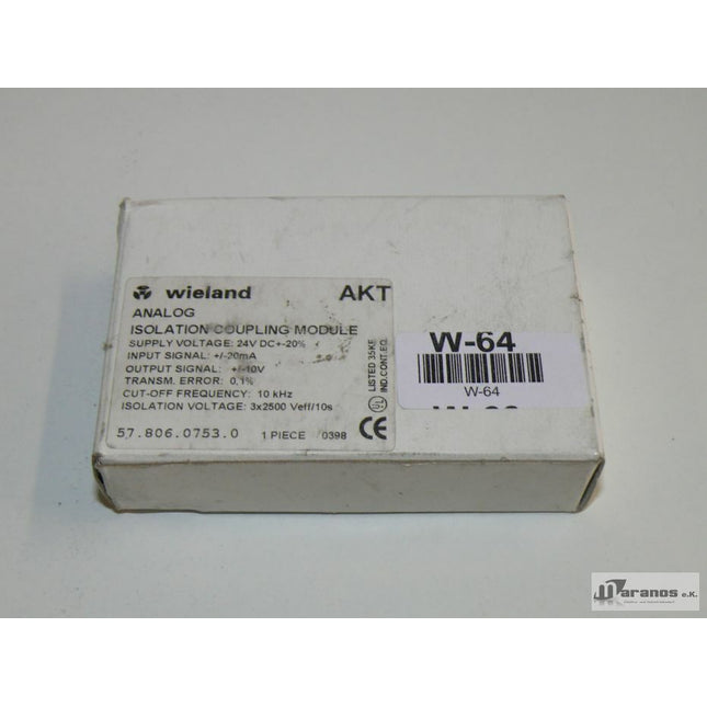 NEU-OVP Wieland AKT 57.806.0753.0 Analog Isolation coupling Module - Maranos.de