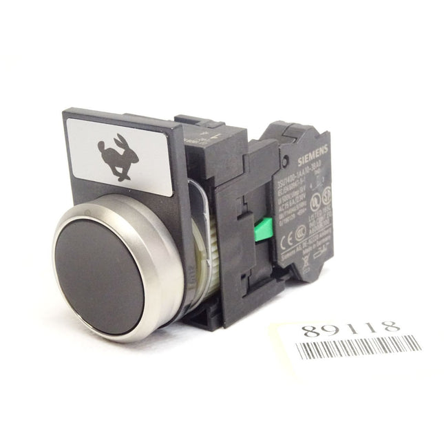 Siemens Drucktaster schwarz + 3SU1400-1AA10-3BA0 / Neuwertig - Maranos.de