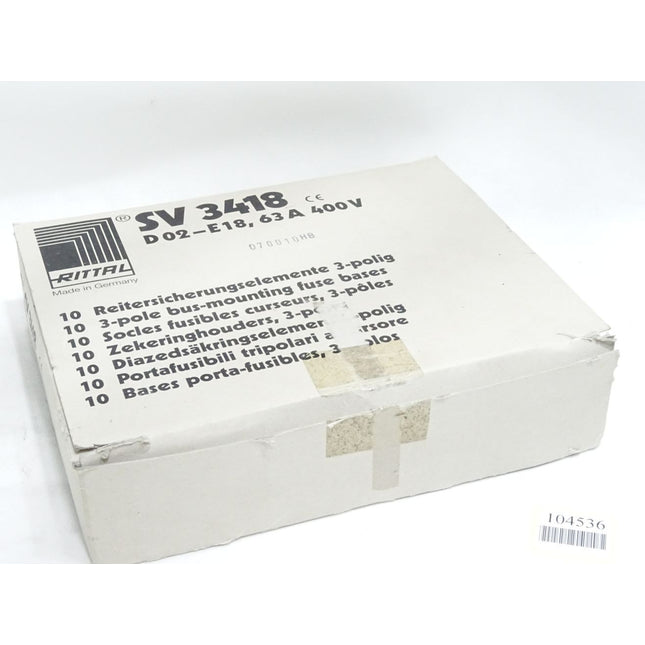 Rittal SV3418 / Inhalt:10 Reitersicherungselemente 3-polig / Neu OVP - Maranos.de