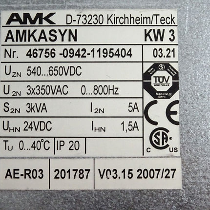 AMK AMKASYN KW3 46756-0942-1195404 v03.21 - Maranos.de