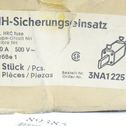 Siemens NH-Sicherungseinsatz 200A 500V~ / 3NA1225 / Inhalt : 3 Stück / Neu OVP - Maranos.de
