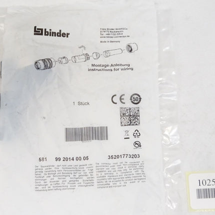 Binder Steckverbinder 9920140005 99 2014 00 05 / Neu OVP - Maranos.de
