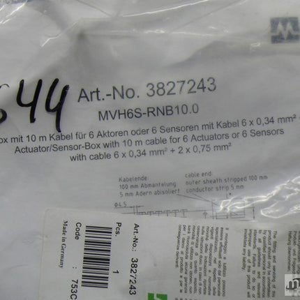 NEU/OVP MURR MVH6S-RNB10.0 / Art.-No.: 3827243 - Maranos.de