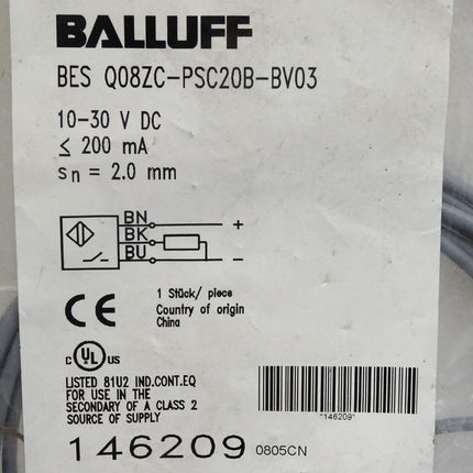 Balluff BESQ08ZC-PSC20B-BV03 / 146209 / Neu OVP - Maranos.de