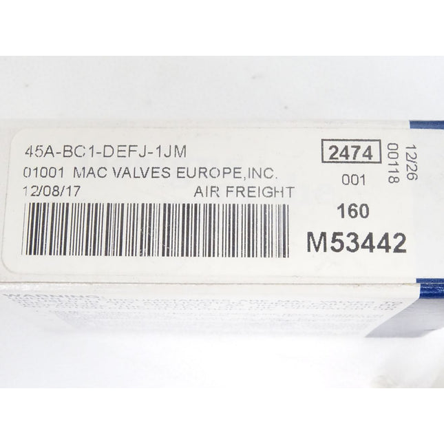 MAC 45A-BC1-DEFJ-1JM MOD. 2474 / Valve / Neu OVP - Maranos.de