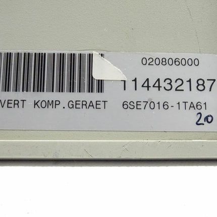 Siemens Simovert VC 6SE7016-1TA21 Wechselrichter / DC Inverter (siehe Fotos) - Maranos.de