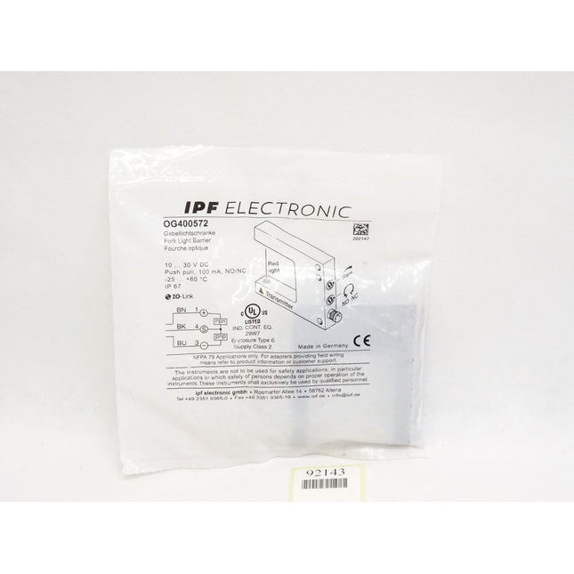 Ipf electronic Gabellichtschranke OG400572 / Neu OVP - Maranos.de