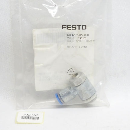 Festo 193151 GRLA-3/8-QS-10-D Drossel-Rückschlagventil / Neu OVP - Maranos.de