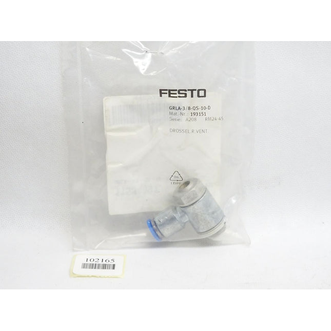 Festo 193151 GRLA-3/8-QS-10-D Drossel-Rückschlagventil / Neu OVP - Maranos.de