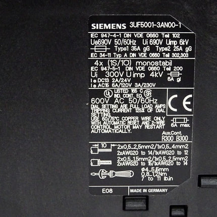 Siemens 3UF5001-3AN00-1 E08 Grundgerät SIMOCODE DP PROFIBUS DP-Schnittstelle / Neuwertig - Maranos.de