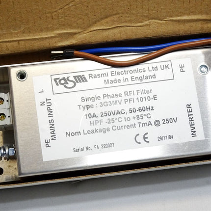 Rasmi Single Phase RFI Filter 3G3MV PFI 1010-E - Maranos.de