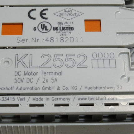 Beckhoff KL2552 0000 Busklemme  2-Kanal-Motion-Interface / Neu OVP - Maranos.de