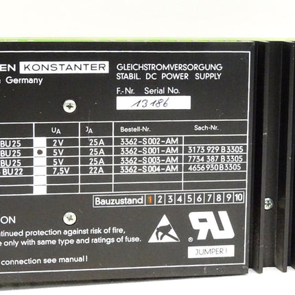 Gossen Konstanter Einschubkarte S103S5BU25 5V 25A 3362-S001-AM 3173929B3305 - Maranos.de