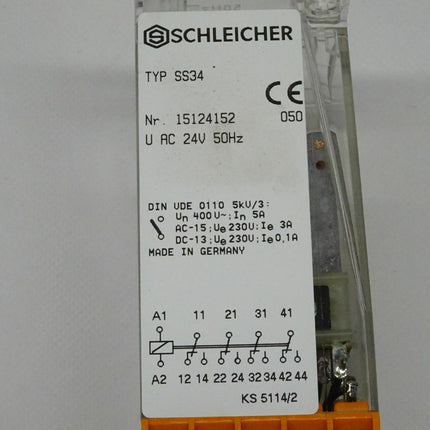 Schleicher SS34 Relais 15124152 24VAC neu-OVP - Maranos.de