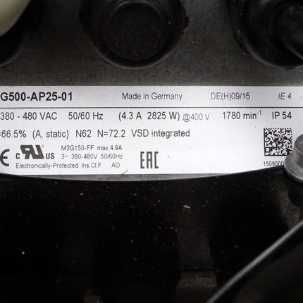Ebm-papst Lüfter R3G500-AP25-01 3 Phase 380-480VAC 4.3 A 2825W 1780min-1 K3G500-AP25-08 - Maranos.de