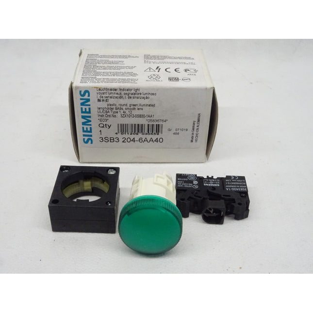 Siemens 3SB3204-6AA40 / 3SB3 204-6AA40 Leuchtmelder Grün Neu-OVP - Maranos.de