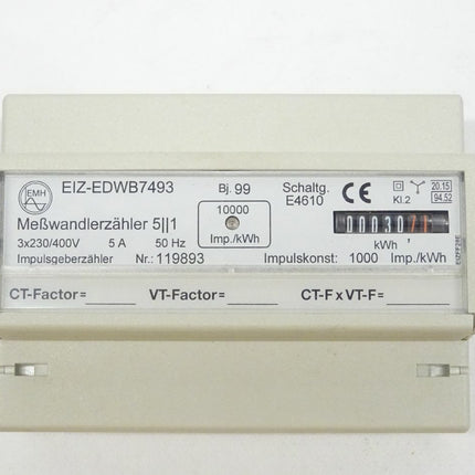 EMH EIZ-EDWB7493 Messwandlerzähler Impulsgeberzähler neu-OVP - Maranos.de