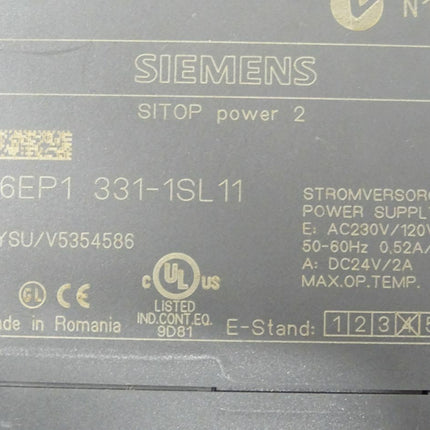 Siemens 6EP1331-1SL11 Sitop power 2 / 6EP1 331-1SL11 / E-Stand: 04 - Maranos.de