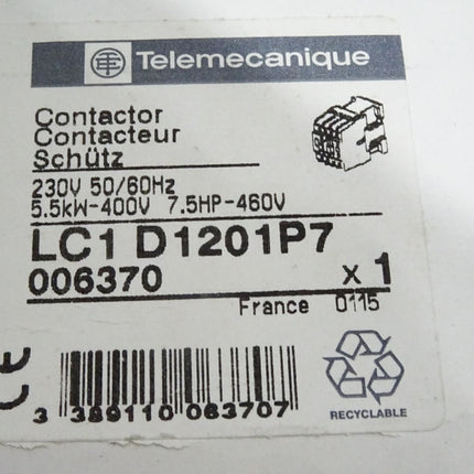 Telemecanique Schütz LC1-D120-1P7 LC1D1201P7 006370  / Neu OVP - Maranos.de