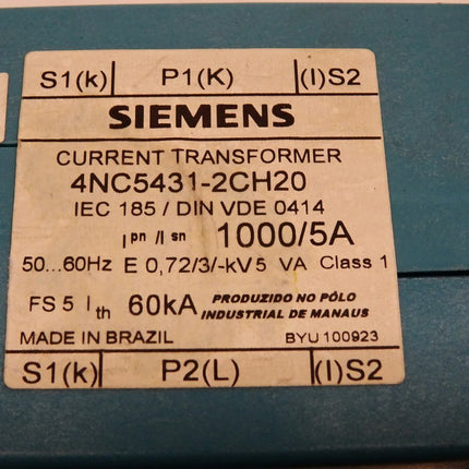 Siemens Current Transformer 4NC5431-2CH20 - Maranos.de