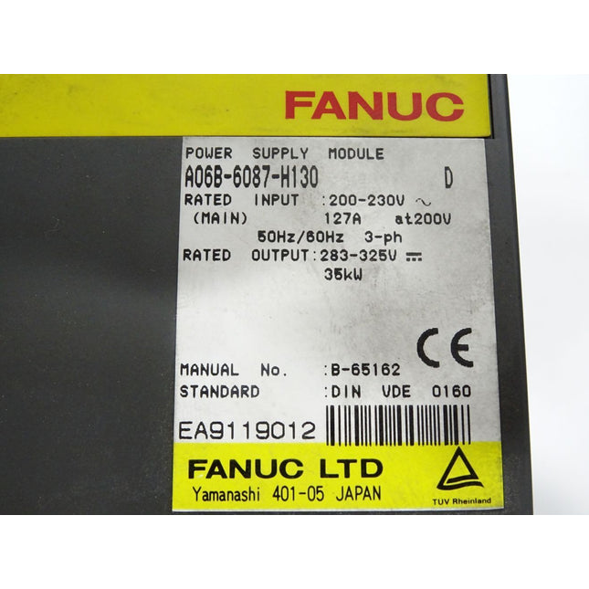 Fanuc Power Supply Module A06B-6087-H130 35kW - Maranos.de