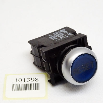 Moeller Reset Drucktaster Blau M22-CK01 + M22-CLED-R - Maranos.de