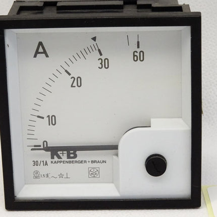 Kappenberger+Braun K+B 30/1A 0...30A Amperemeter Einbaumessgerät - Maranos.de