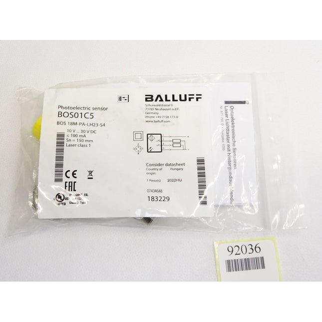 Balluff Photoelectric Sensor BOS01C5 BOS 18M-PA-LH23-S4 / Neu OVP - Maranos.de