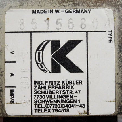 Fritz Kübler Zähler - Maranos.de