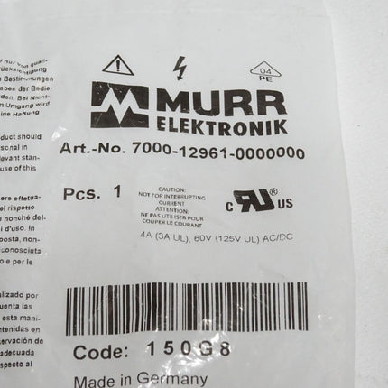 Murr Elektronik 7000-12961-0000000 Stecker Buchse gerade 5-polig / Neu OVP - Maranos.de