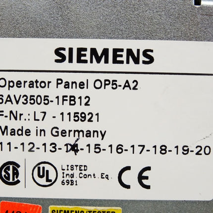 Siemens OP5-A2 Operator Panel 6AV3505-1FB12 6AV3 505-1FB12 - Maranos.de
