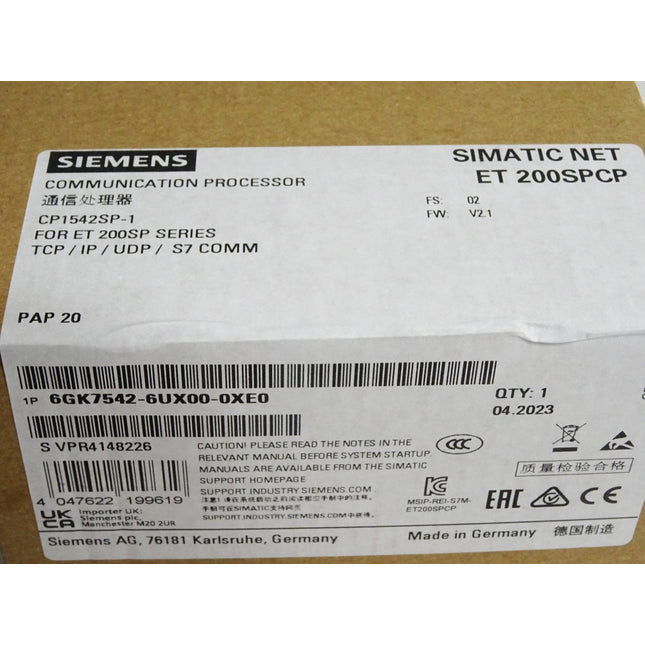 Siemens ET200SPCP CP1542SP-1 6GK7542-6UX00-0XE0 / Neu OVP versiegelt - Maranos.de