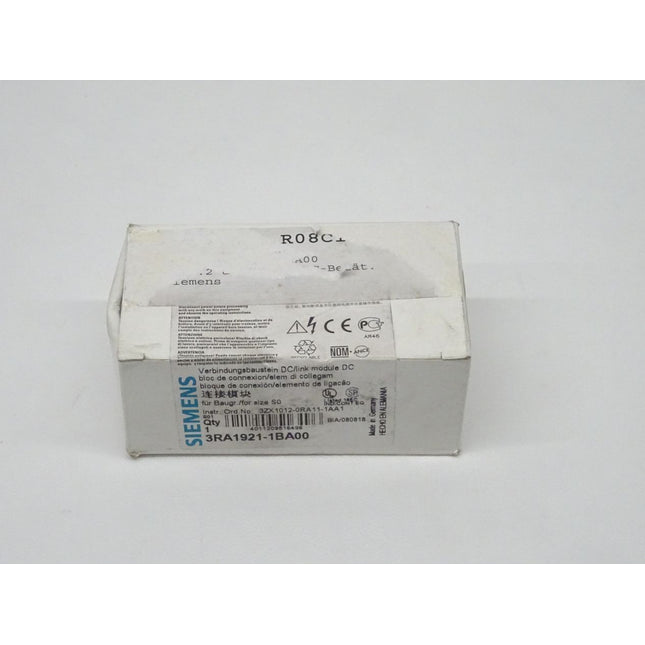Siemens 3RA1921-1BA00 / 3RA1 921-1BA00 Verbindungsbaustein NEU/OVP - Maranos.de