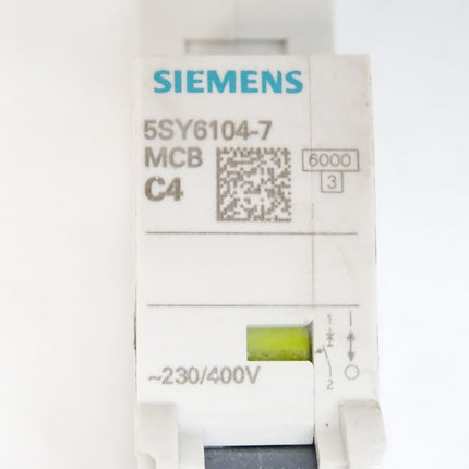 Siemens 5SY6104-7 5SY61 MCB C4 Leitungsschutzschalter - Maranos.de