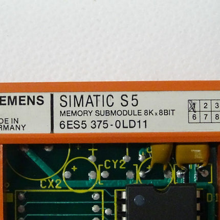 Siemens SIMATIC S5 6ES5375-0LD11 Memory Submodule 8Kx8BIT S5 6ES5 375-0LD11 E:01 - Maranos.de