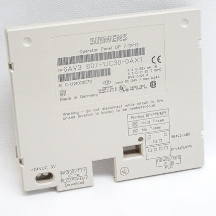 Siemens Backcover Rückschale Panel OP7-DP12 6AV3607-1JC30-0AX1 6AV3 607-1JC30-0AX1 - Maranos.de