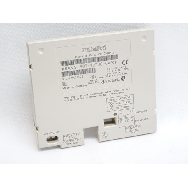 Siemens Backcover Rückschale Panel OP7-DP12 6AV3607-1JC30-0AX1 6AV3 607-1JC30-0AX1 - Maranos.de