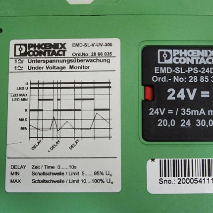 Phoenix Contact 2866035 EMD-SL-V-UV-300 Überwachungsrelais / Neu OVP - Maranos.de
