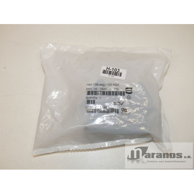 Neu-OVP: Harting Sockelghäuse 10B-asg1-QB-M20 / 19300101230 - Maranos.de