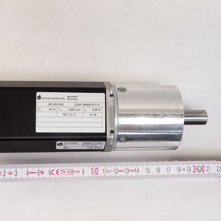 Siemens Dunkermotoren Bürstenloser Servomotor BG65SX50 / 3480 r/min 40V Getriebe PLG63 / Neu - Maranos.de