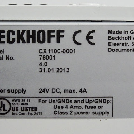 Beckhoff CX1100-0001 power supply - Maranos.de